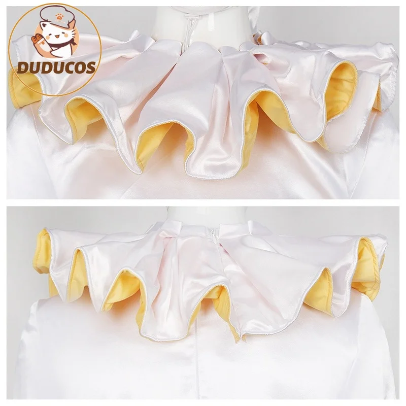 DUDU-R The Freak Circus White Pierrot Clown Cosplay Costume Halloween view 6