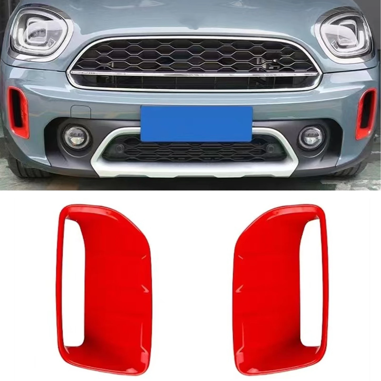 

Front Bumper Side Air Intake Vent Frame Cover Duct Outlet Hood Scoop Shell For Mini Cooper F60 One S JCW 2021-2024 Countryman