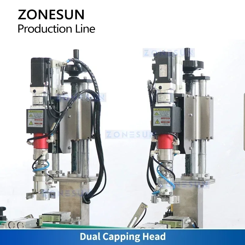 Zonesun ZS-FALU3 Línea de Producción Automática de Mermelada y Salsas, Enjuagador y Secador de Botellas, Llenado de Pasta Espesa, Tapado de Tapones, Etiquetado de Botellas
