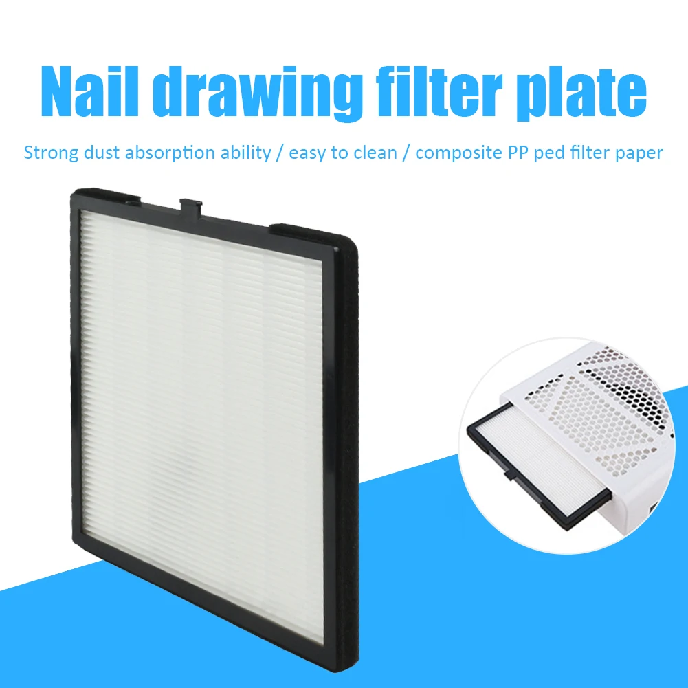 Filtro colector de polvo para uñas, accesorio para máquina de manicura, placa de perforación, pantalla de succión