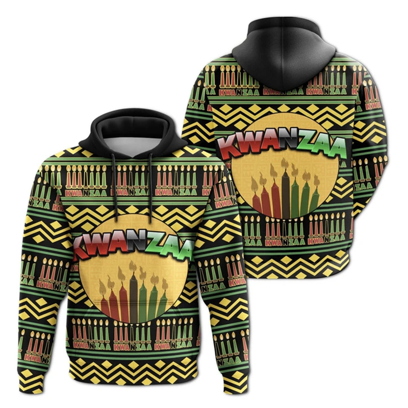 African Kwanzaa Hoodies 3D Print Fashion Ethnic Style Sweatshirt Men Women Y2k Harajuku Trending Fashion Men Clothes Pullover