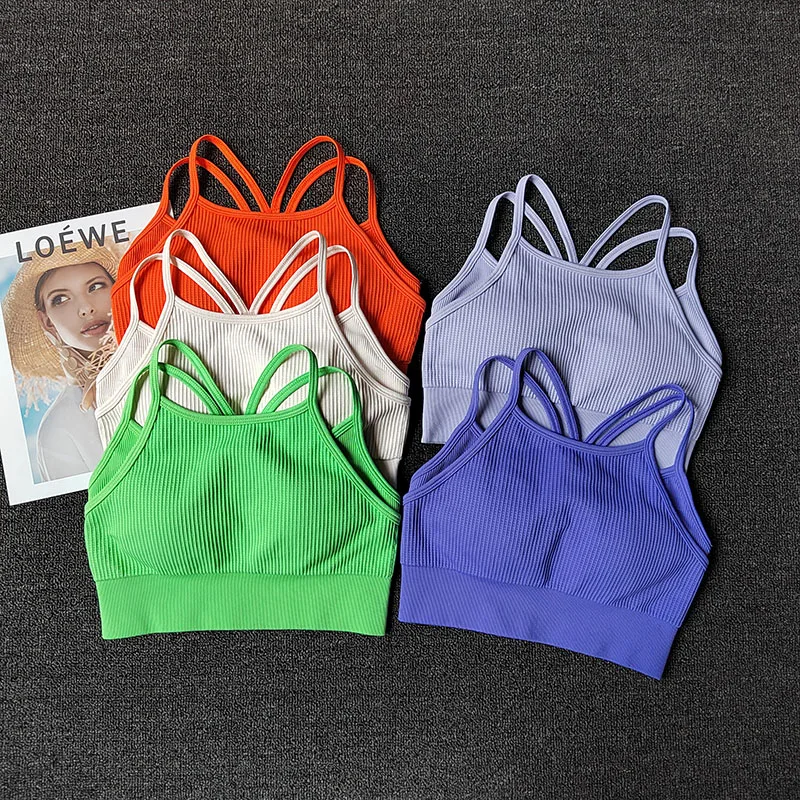 Women Sports Bra Seamless Beauty Back Sports Bra Sexy Yoga Fitness Top Sports Underwear Push-Up Bra Sportswear Sports Top Female