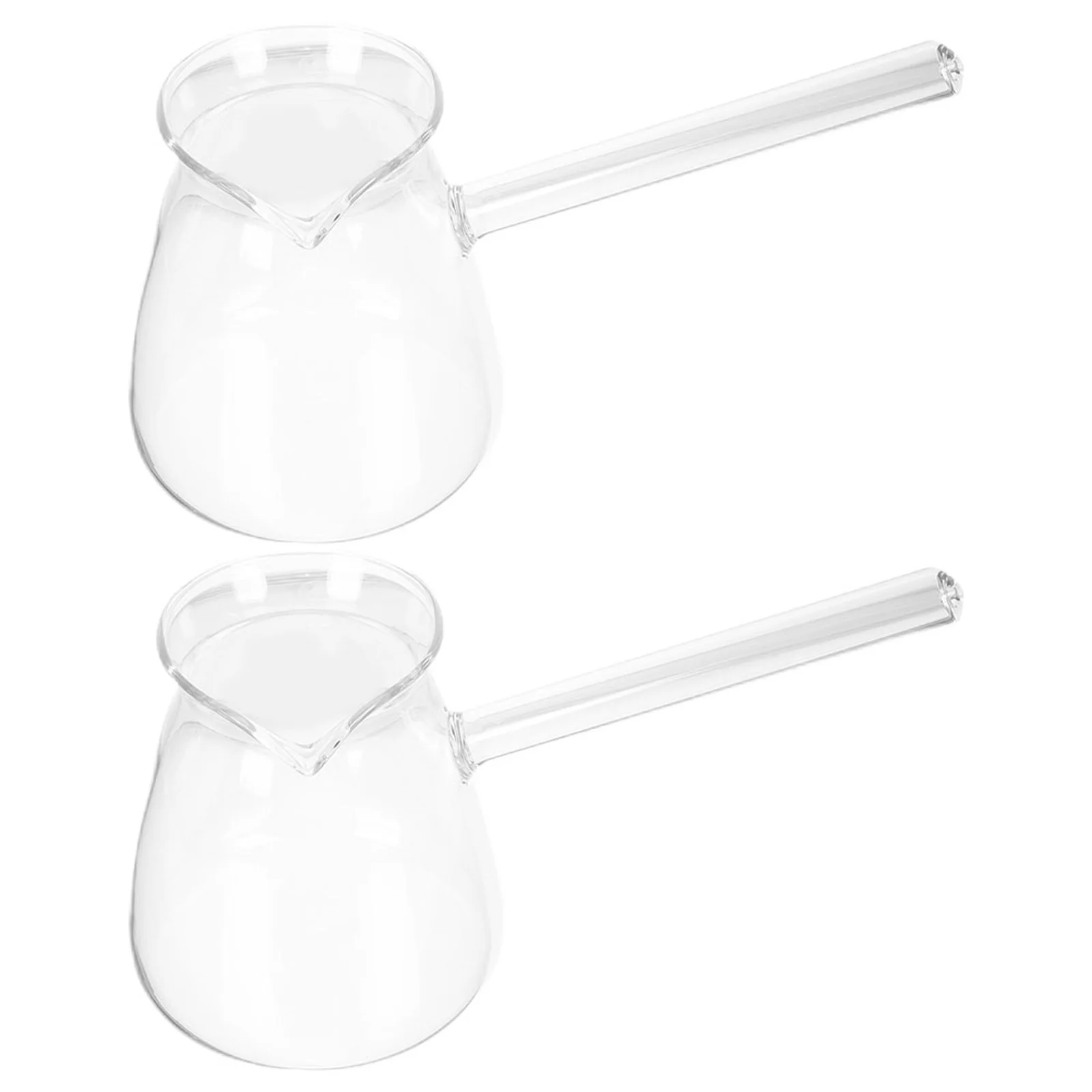 

2Pcs Coffee Pot Glass Side Handle Tea Kettles Stovetop Heat Resistant Clear Teapots for Home Tearoom Glass Tea Pot