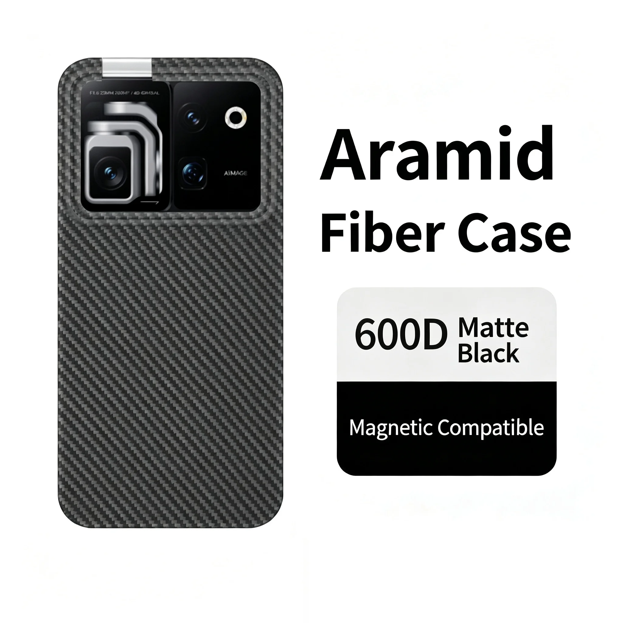 Original Aramid Carbon Fiber Magnetic Case for Honor Robot Phone Wireless Charger Hard Lightweight Anti Drop Protection Cover