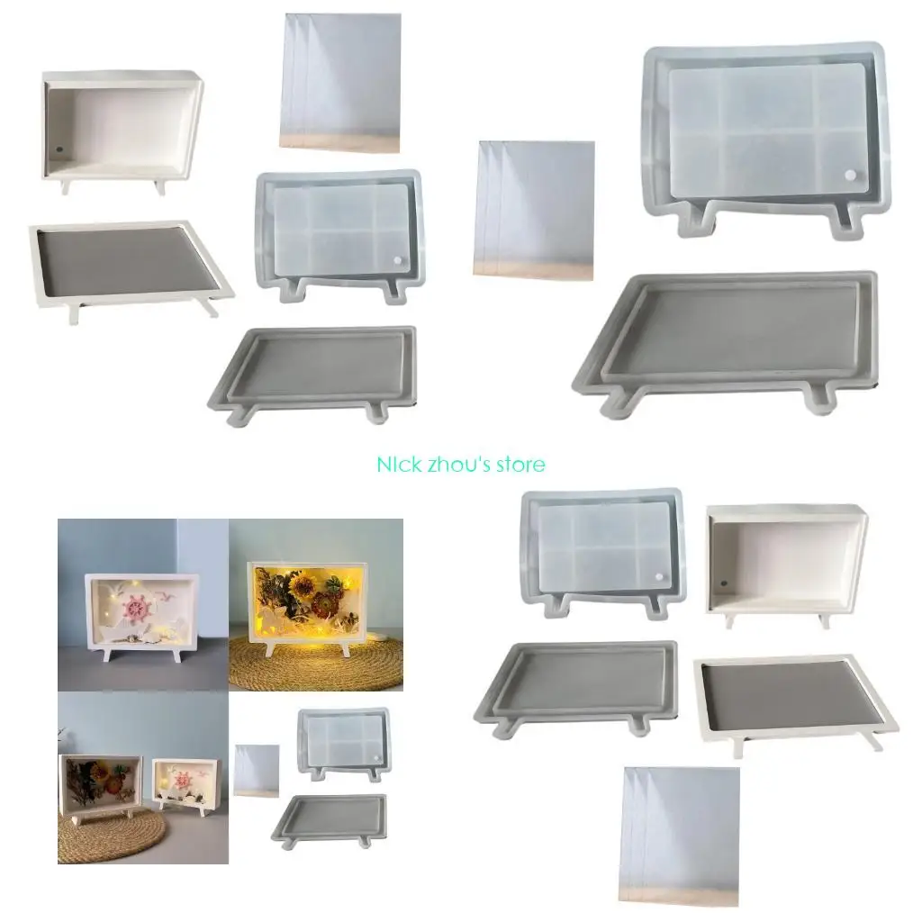 

E15E Professional Grade Silicone Craft Mold For Rectangular Storage Box Resin Casting Projects Handmade Jewelry Accessories