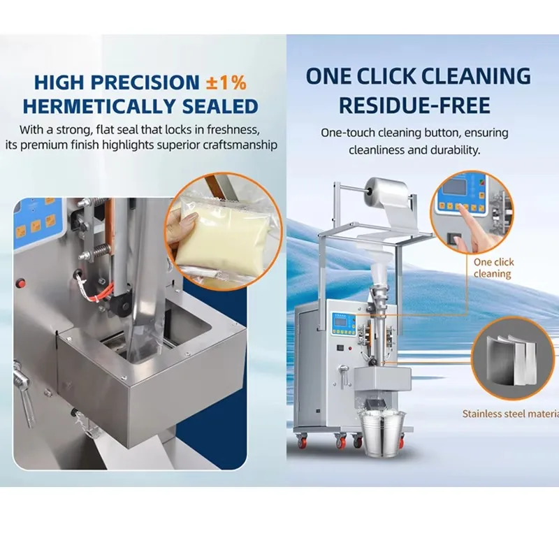 Small Automatic Liquid Hot Milk Dairy Plastic Bags Sachet Peristaltic Filling Packaging Machine