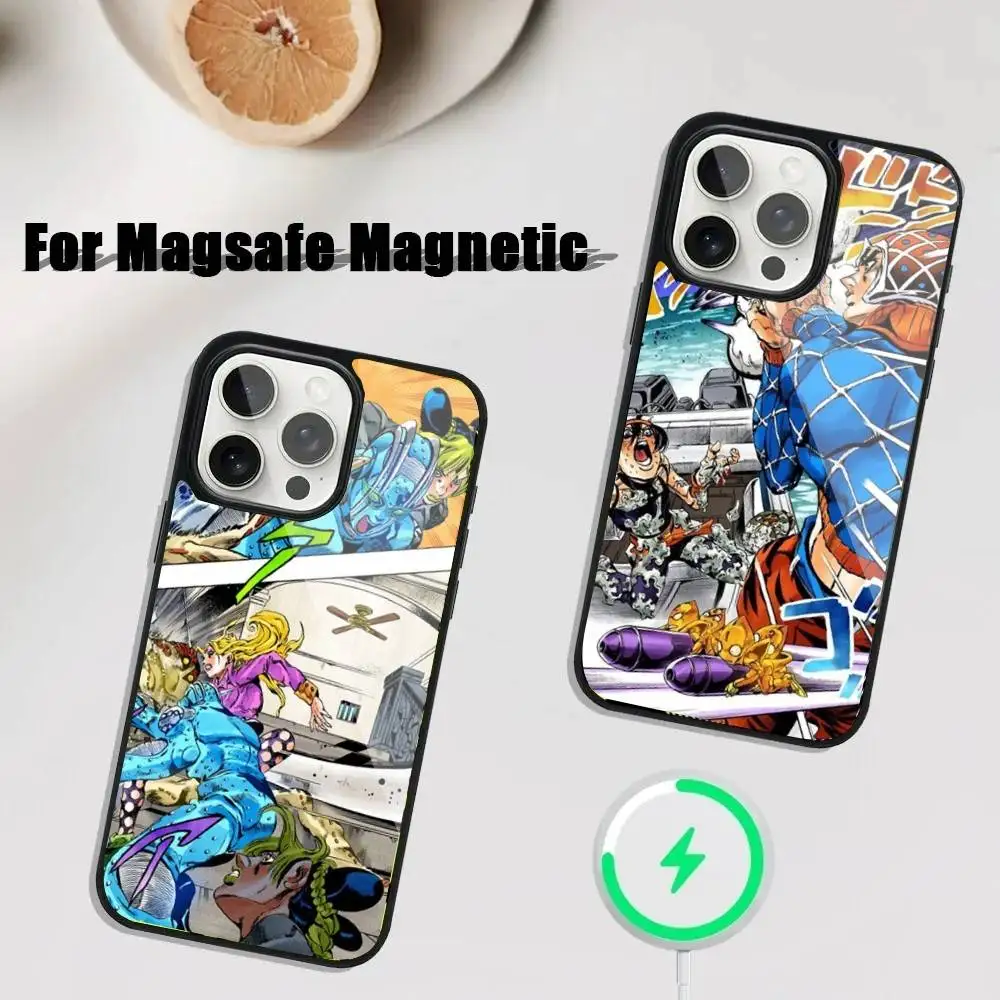 

J-Jojo Bizarre Phone Case For iPhone 16,15,14,13,12,11,Plus,Pro,Max Mini Magsafe Magnetic Wireless Charging