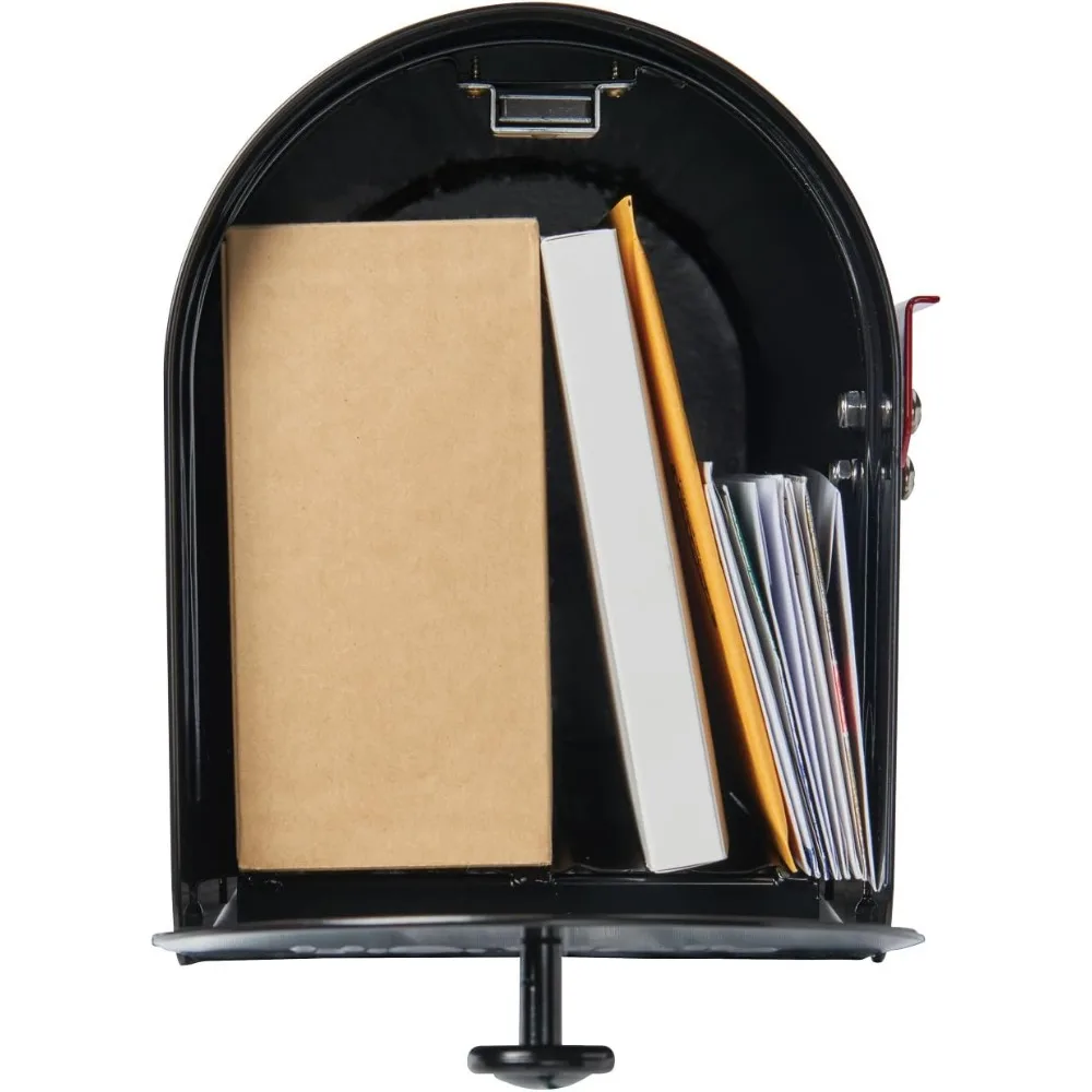 

Tuff Body Large Capacity Post-Mount Mailbox Black Galvanized Steel TB1B0000