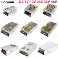 Alimentatore a commutazione DC 5V 12V 24V 36V 48V 60W 360W 600W trasformatore di luce AC 100-240V adattatore sorgente SMPS per strisce LED CCTV