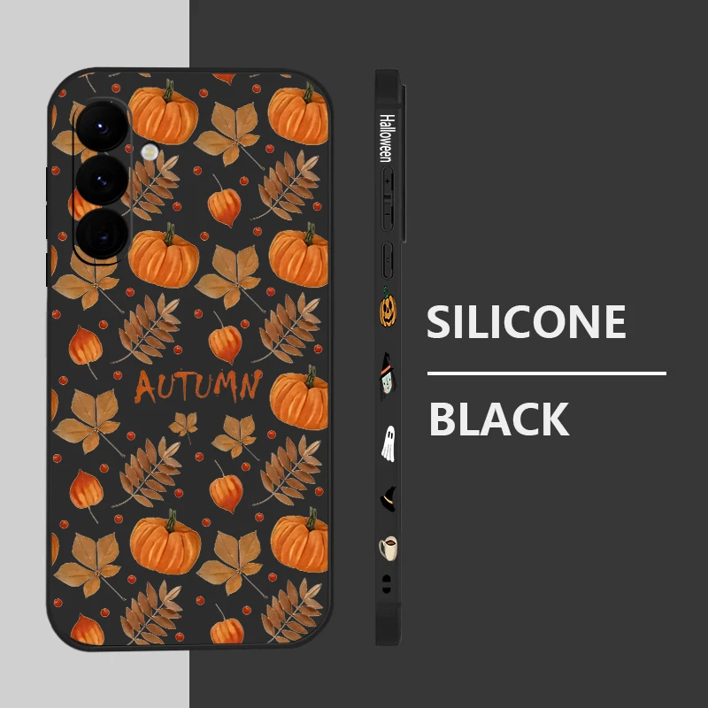 الخريف اليقطين نمط الحال بالنسبة لسامسونج غالاكسي S25 S24 FE S25 S22 S23 S24 الترا A17 A56 A55 A53 A54 A15 A16 A36 لينة غطاء الهاتف #1