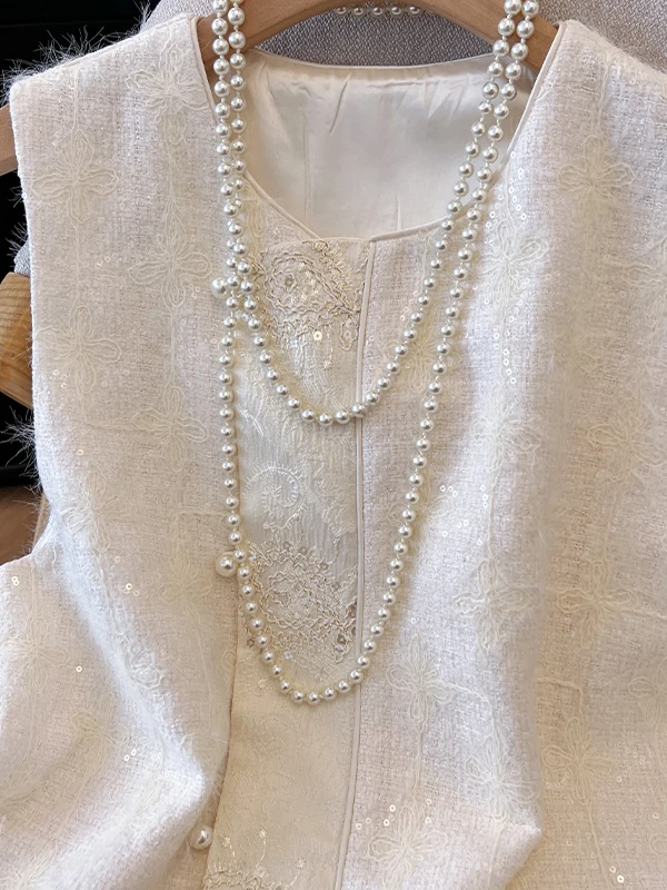 جديد الصينية Sle المرأة Jaet سترة iny الترتر مقلد ريش النعام ضوء الفاخرة الخريف أعلى جولة Ne زر واحد