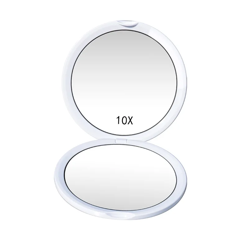 Magnifying Mirror Makeup Mirror Mini Pocket Compact Mirrors Round Handheld Mirrors Portable Travel Cosmetics Tools For Women X10