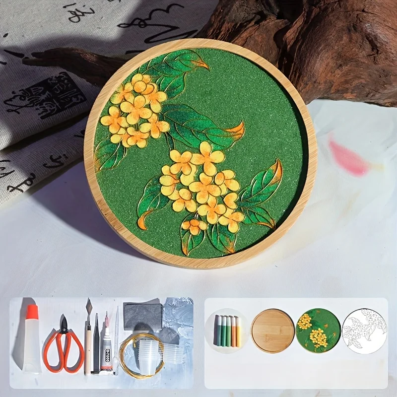 مصوغة بطريقة DIY كيت زهرة نهر الجبل نمط هدية عيد الميلاد اليدوية كأس كوستر الحرفية #6