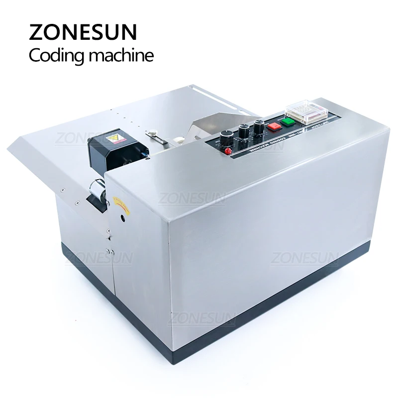 ZONESUN Wider Version Automatic Solid Ink Roller Coding Machine Date Printer Expiry Production Batch Number Label Paper MY-380FW