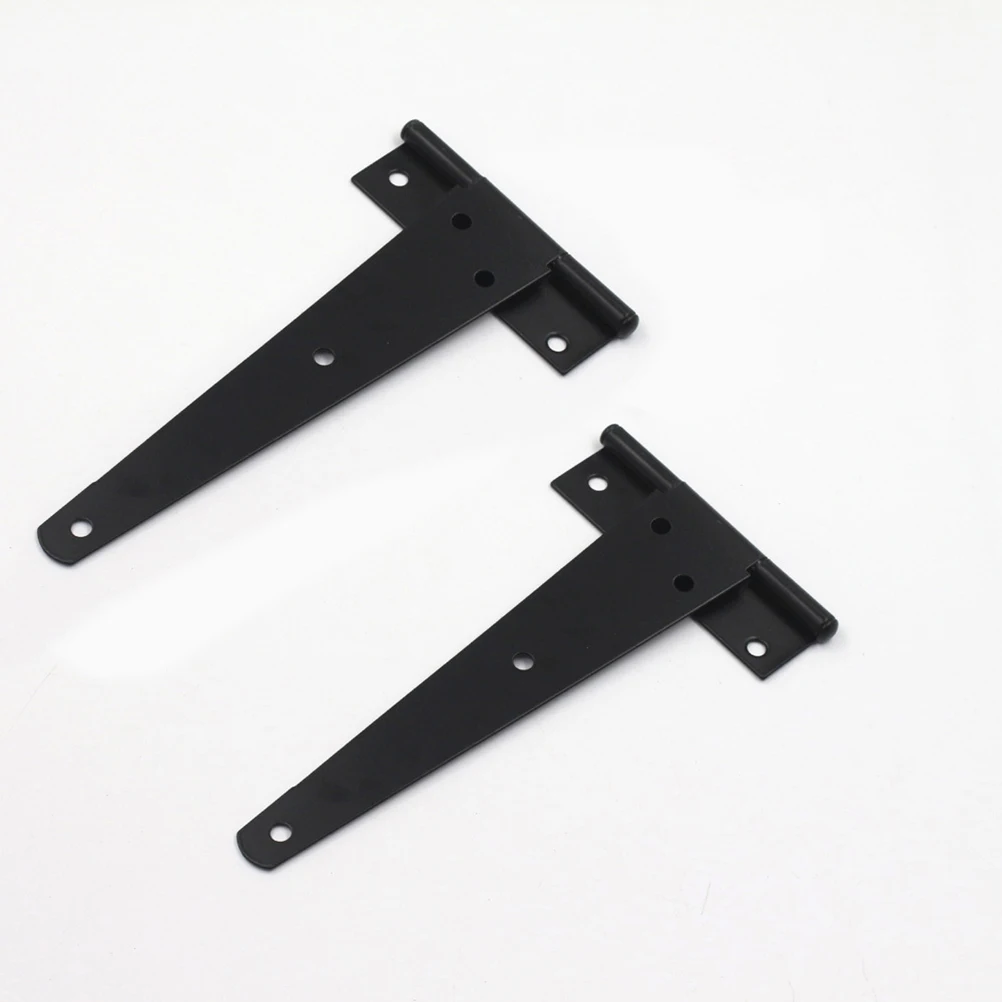 

T-hinge Hinges T-shaped Triangle Light Duty Strap Heavy Metal Black Finish Slotted Bearing Furniture Cabinet Hardware