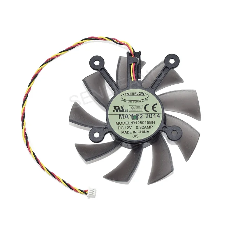 

For ASUS GTS250 HD4870 GTX550TI 750 460 560 6670 6850 7770 7850 Graphics Card Cooling Fan DC12V 0.32A 3-Line R128015BH