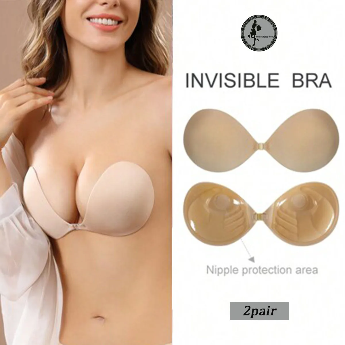 

2pair Summer Women Chest Stickers Lift Up Nude Bra Self Adhesive Bra Invisible Cover Bra Silicone Pad Sexy Strapless Breast