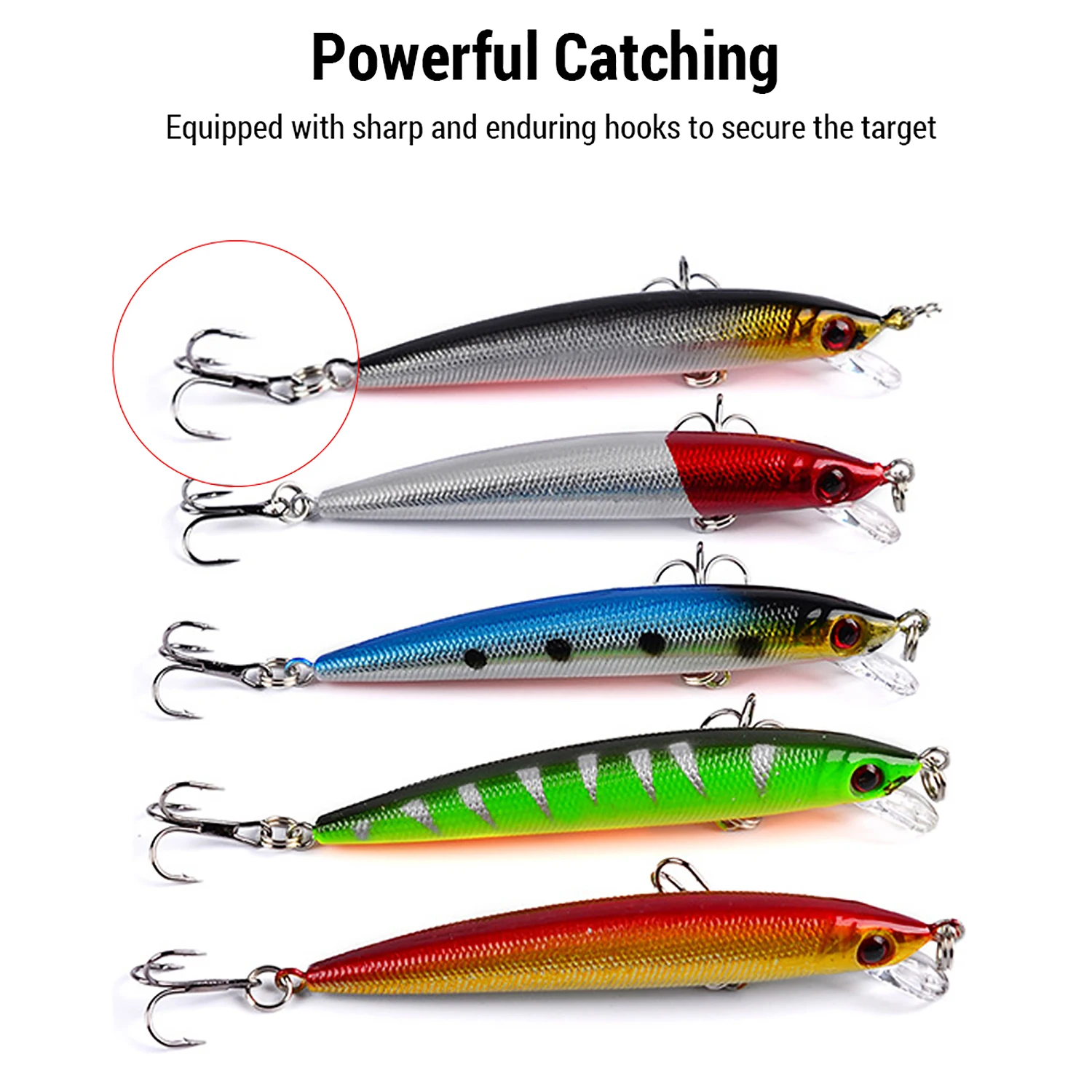 56 قطعة متعدد الألوان الصيد السحر عدة 2.9-10 سنتيمتر 1.9-8.5 جرام لينة الطعوم الصلبة مجموعة مع السنانير البلاستيك معدات صيد الأسماك للمياه المالحة