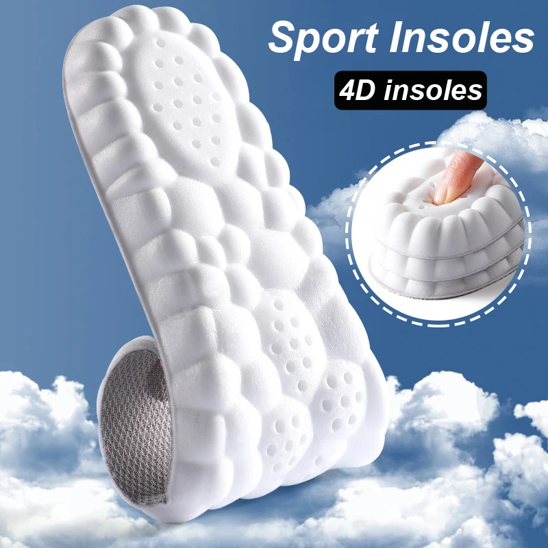 

Unisex Memory Foam Insoles for Sports Shoes Men Women Deodorant Absorb-Sweat Massage Insole Feet Orthopedic Shoe Sole Running