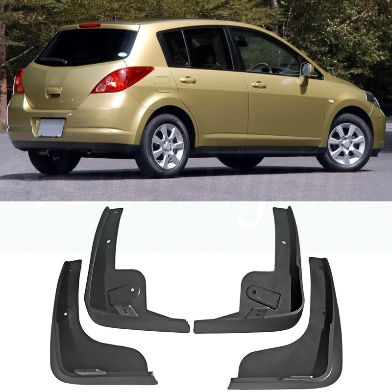 4PCS for Nissan Tiida Versa Latio C11 2007 2008 2009 2010 2011 Mudguards Mudflaps Fender Mud Flap Splash Guards Car Accessories