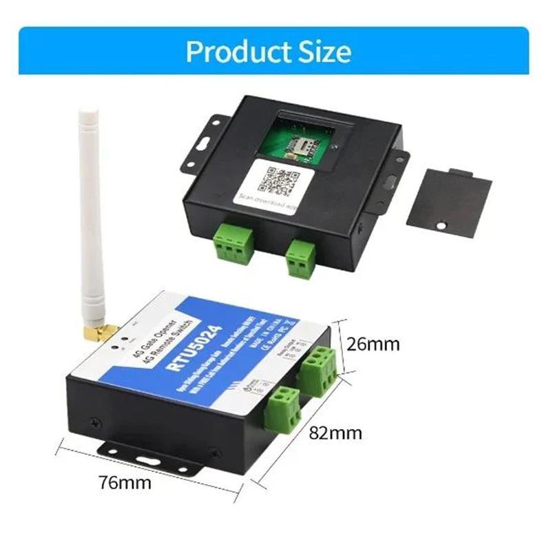 Imagem -03 - Interruptor Remoto sem Fio para Portão Abridor Controlador de Acesso à Porta Relé Chamada sm Autorizado Rtu5024 sm