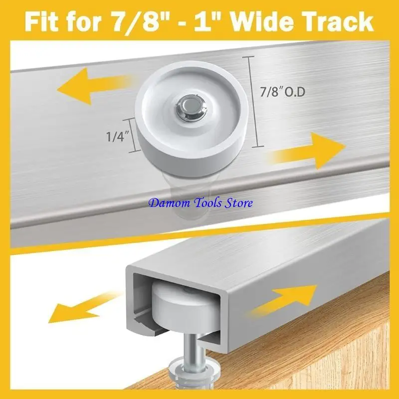 57BE 2 Kits réparation quincaillerie porte placard set Track Accessoires porte placard coulissant