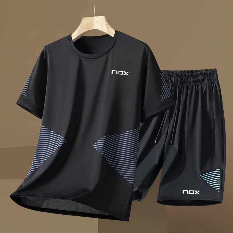 

Men's Casual Fashion Suit Men's Trend Sportswear Suit Quick-drying Sportswear Short-sleeved T-shirt + Shorts Two-piece Clothing