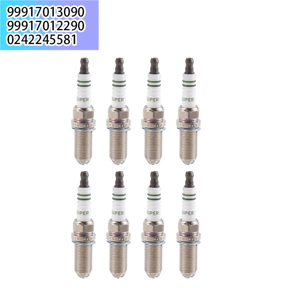 8Pcs Spark Plugs 99917013090 99917012290 0242245581 for 911 2008-2016