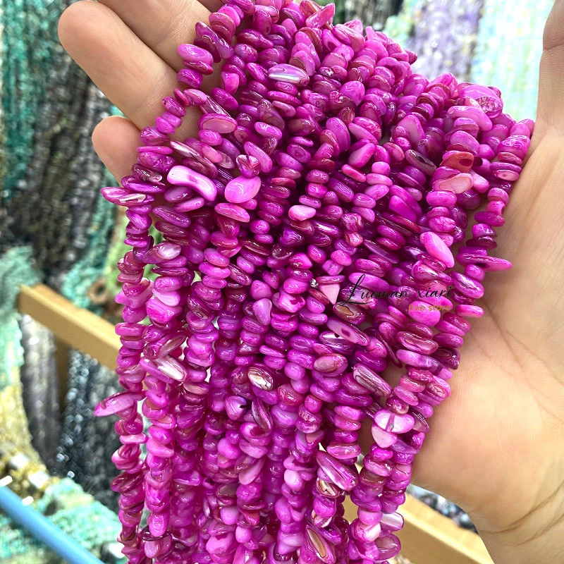 Natural Shell 5-8mm Irregular Dark Purple Loose Spacer Beads for Jewelry Making Diy Necklace Bracelet Charms Accessories 40cm
