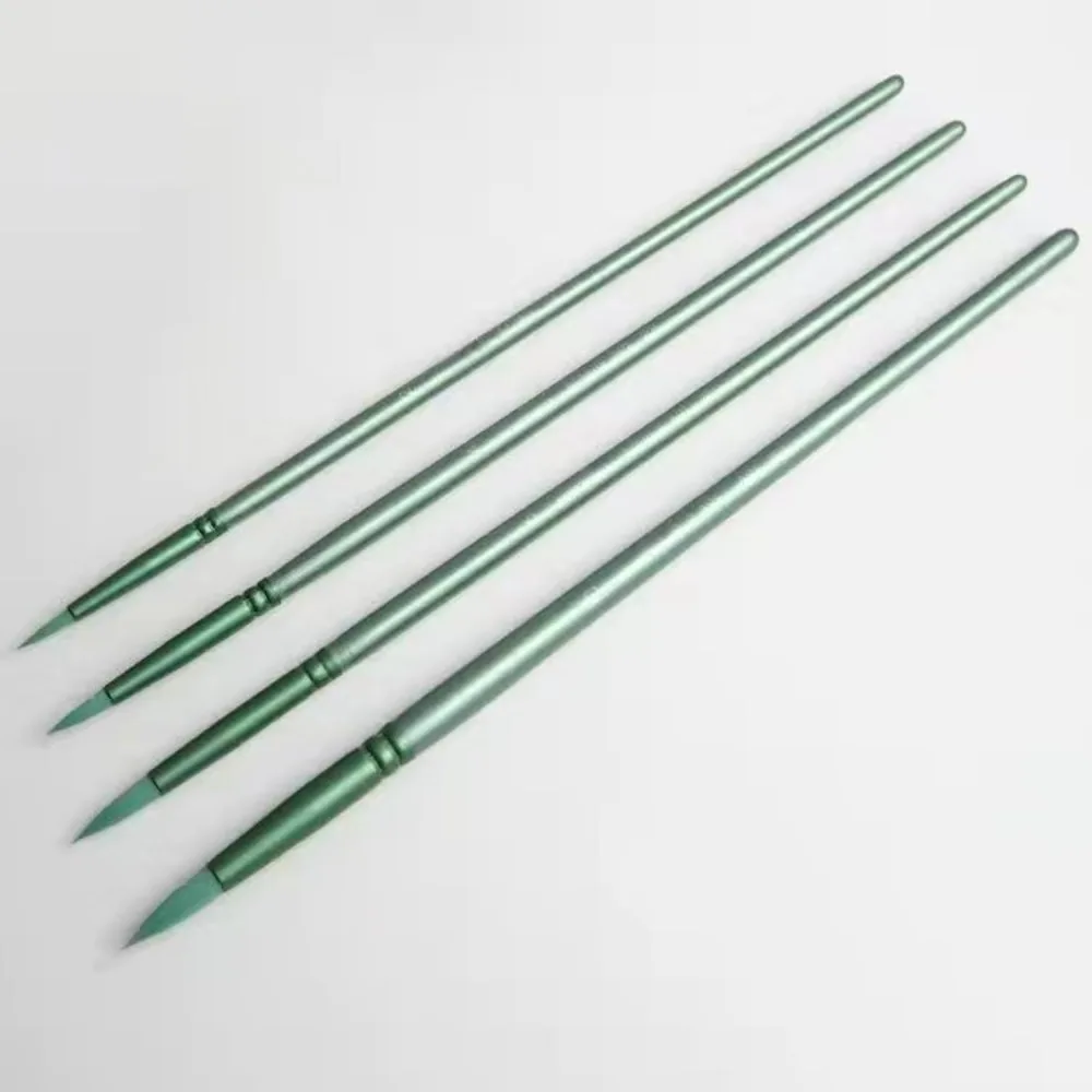 4/6pcs soft hair Painting Brush Set Professional Different Shape Watercolor Drawing Brushes Wooden Handle Nylon