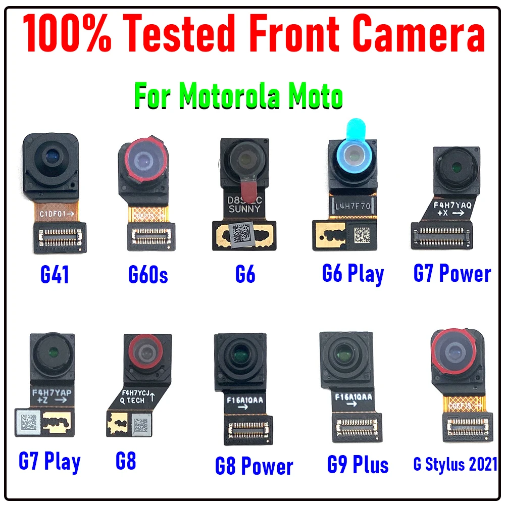 Tetsed NEW For Motorola Moto G Stylus 2021G6 Play G8 Power G9 G5 Plus G41 G60 Front Small Facing Camera Camera Module Flex Cable