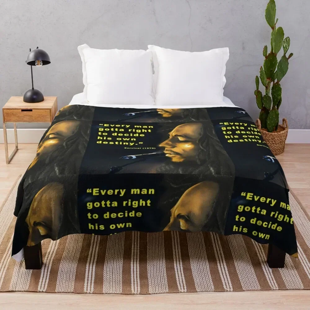 Conscious Bob Marley Vibes Throw Blanket All Season Lightweight Soft Blanket for Bed