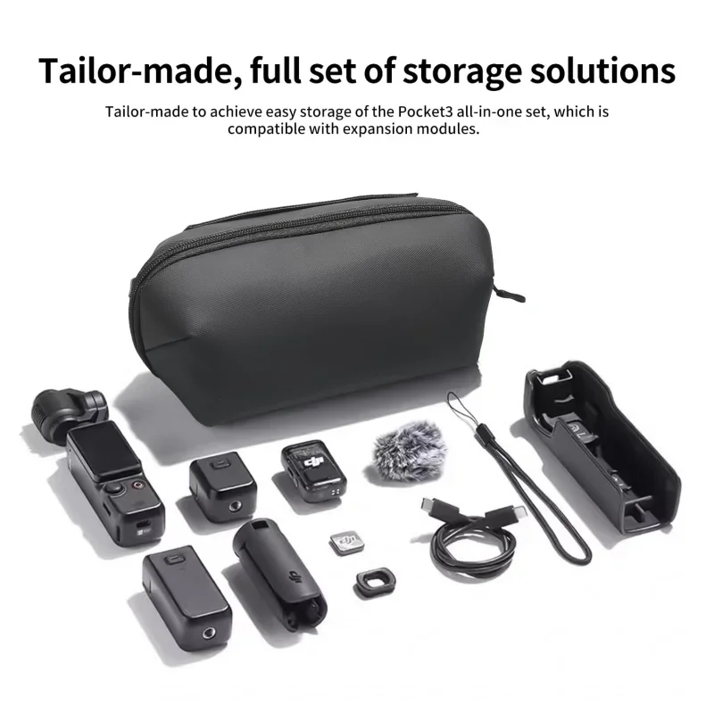 Portable Soft Bag Portable Multilayer Protective Bag for DJI OSMO Pocket 3 GoPro Insta360 Lightweight Action Camera Storage Bag