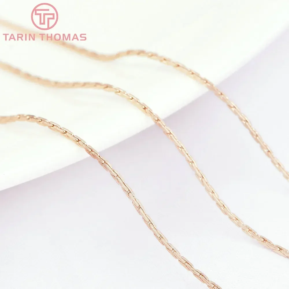 (4287)2 meters Thickness 0.5MM 24K Champagne Gold Color Plated Copper Square Chains Diy Jewelry Findings Accessories wholesale