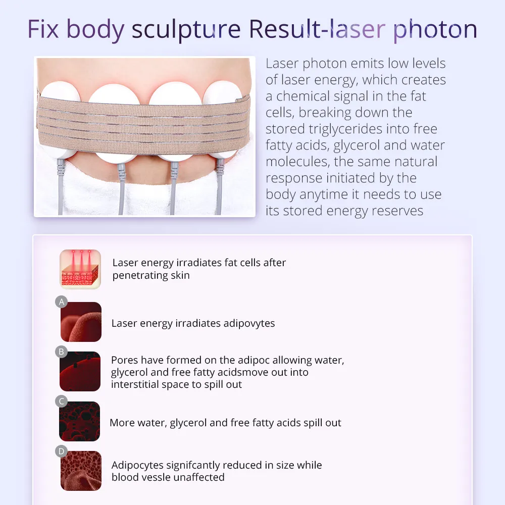 9 في 1 40K مايكرو الحالي الفوتون يبو نحت الجسم مدلك Unoisetion التجويف RF آلة نظام فراغ #5