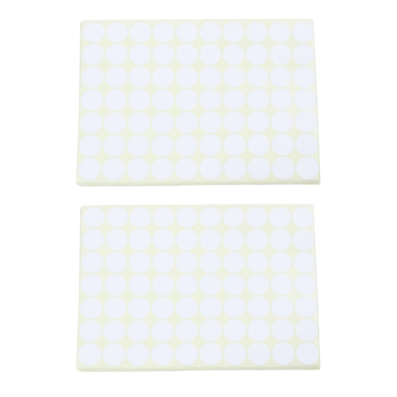 ملصقات لاصقة ذاتية اللصق ، ملصقات برموز دائرية دائرية ، أبيض ، 30X ، 19 مللي متر