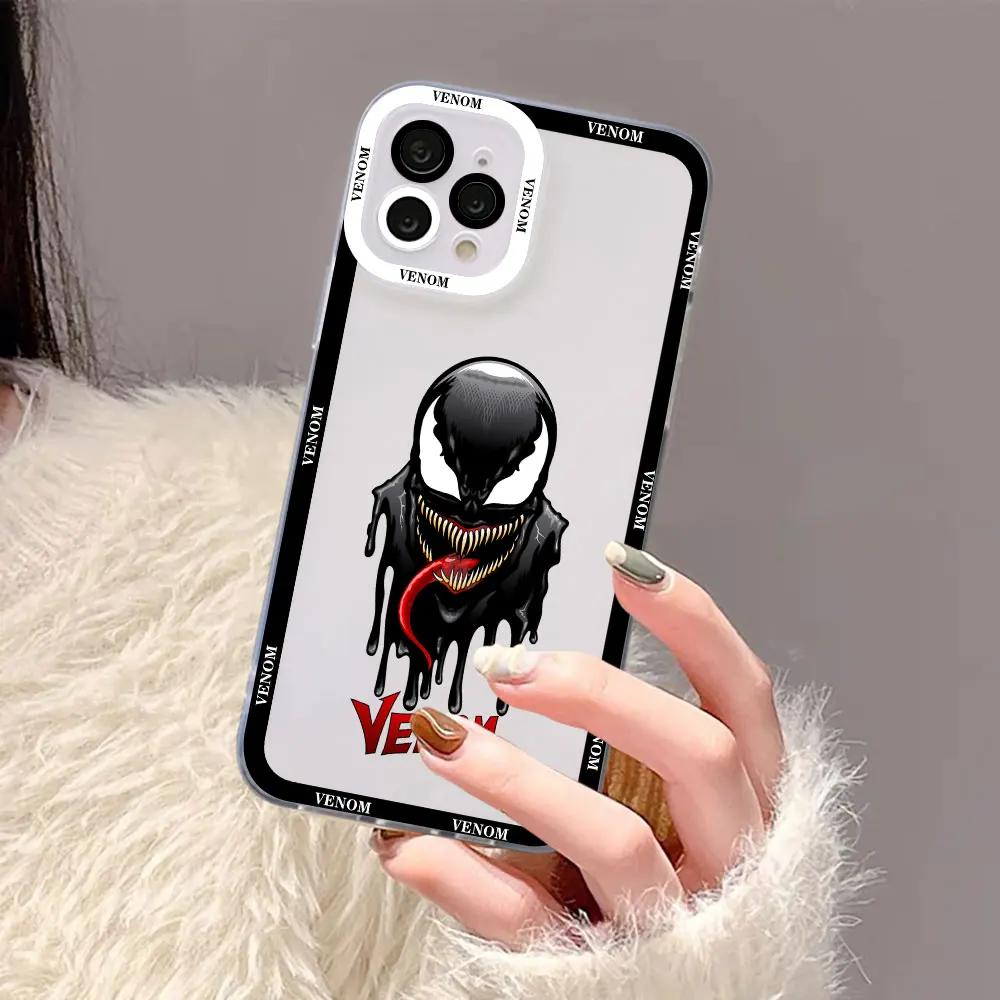 Marvel Black Red Venom Cover For VIVO Y76 Y53S Y51 Y51A Y50 Y35 Y33T Y33S Y31 Y30 Y27 Y22S Y21 Y21A Y21S Y21T Y20 Y20I Y20S Case