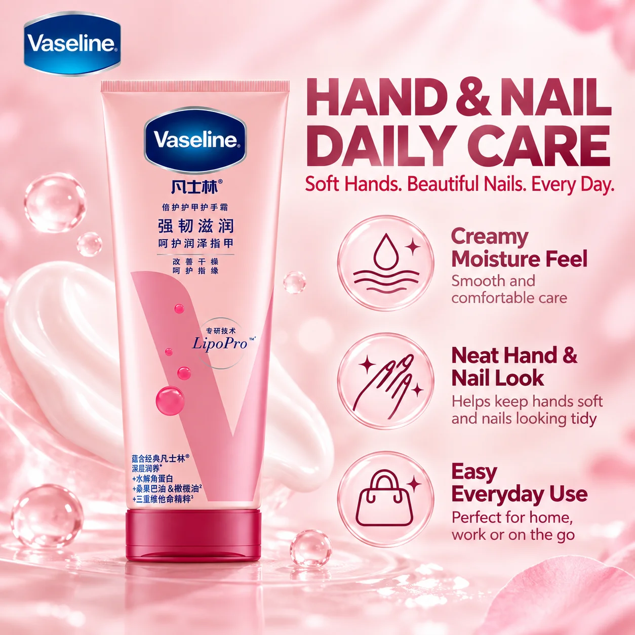 Vaseline Lip Repair Lip Balm Trio 3Pcs Avocado White Peach Original Squalane Moisturizing Lip Stick For Dry Lips