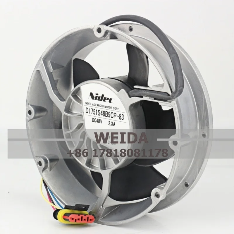 

Cooler fan industrial fan NIDEC D1751S48B9CP-83 DC48V 2.3A 17251 inverter fan Metal frame 170*172*51MM