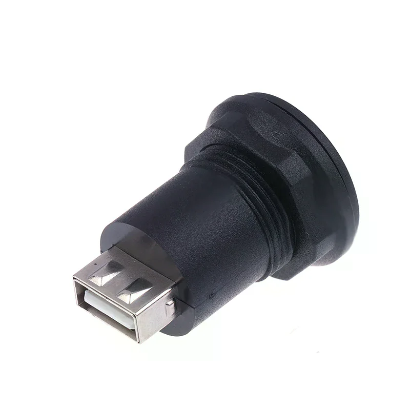 New USB C Female To USB A Female Connector Round Flush Panel Mount Converter Extender Bulkhead Passthrough Socket - view 3