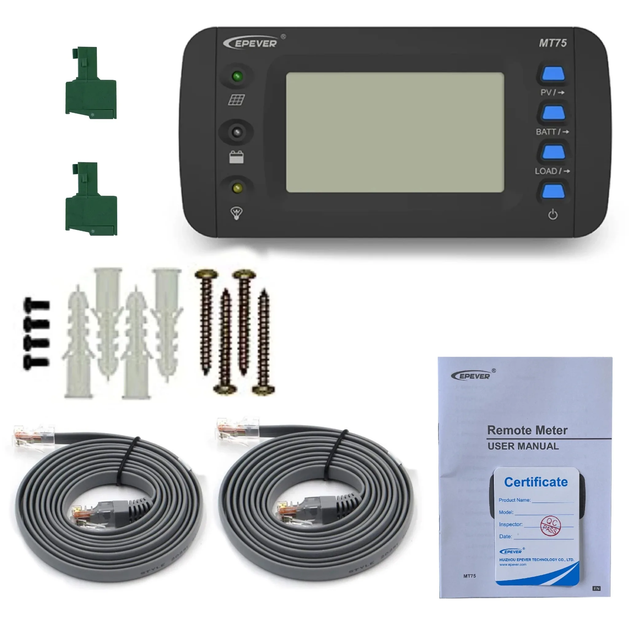 Imagem -04 - Epever-display Medidor Remoto Mppt Controlador de Carga Solar Tracer-série an Mt75 Novo