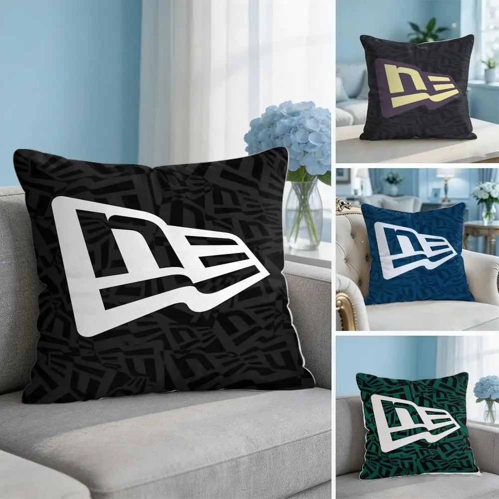 Fashion Logo N-NewS E-EraS Cushion Cover Soft Short Plush Throw Pillow Cover Hidden Zipper Cutecore Sofa Bedroom Home Decor