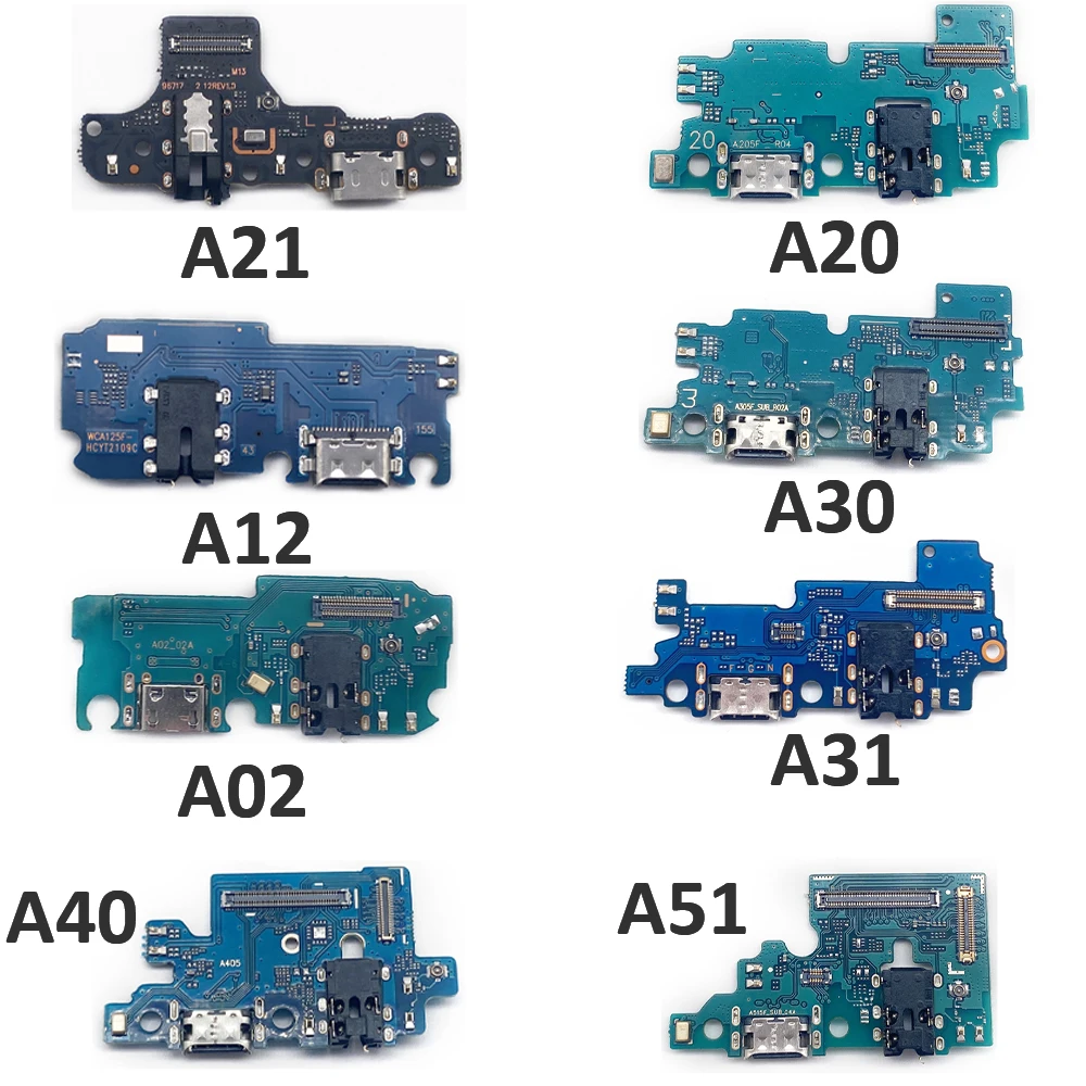 Imagem -02 - Porta de Carregamento Usb para Samsung Microfone Dock Connector Board Board Flex Cabo Novo A02 A12 A21 A10 A20 A30 A31 A40 A50 A51 A750 50 Peças