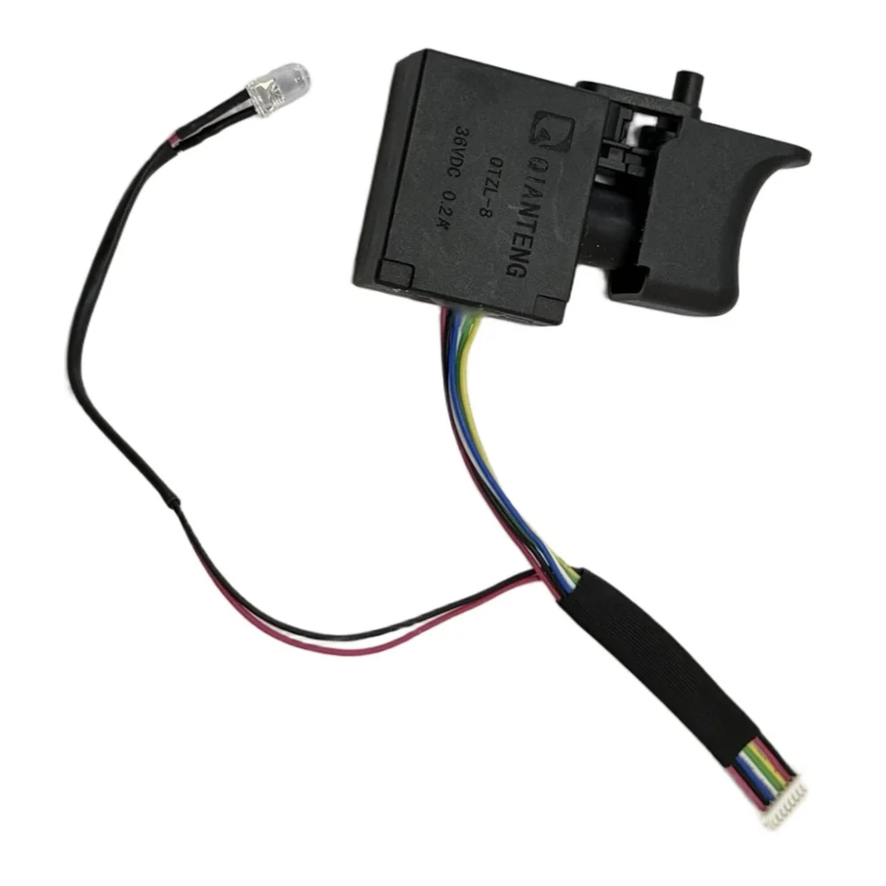 36V Cordless Electric Wrench Push Button Switch with Light Designed for Toggle Switch Replacement Applications