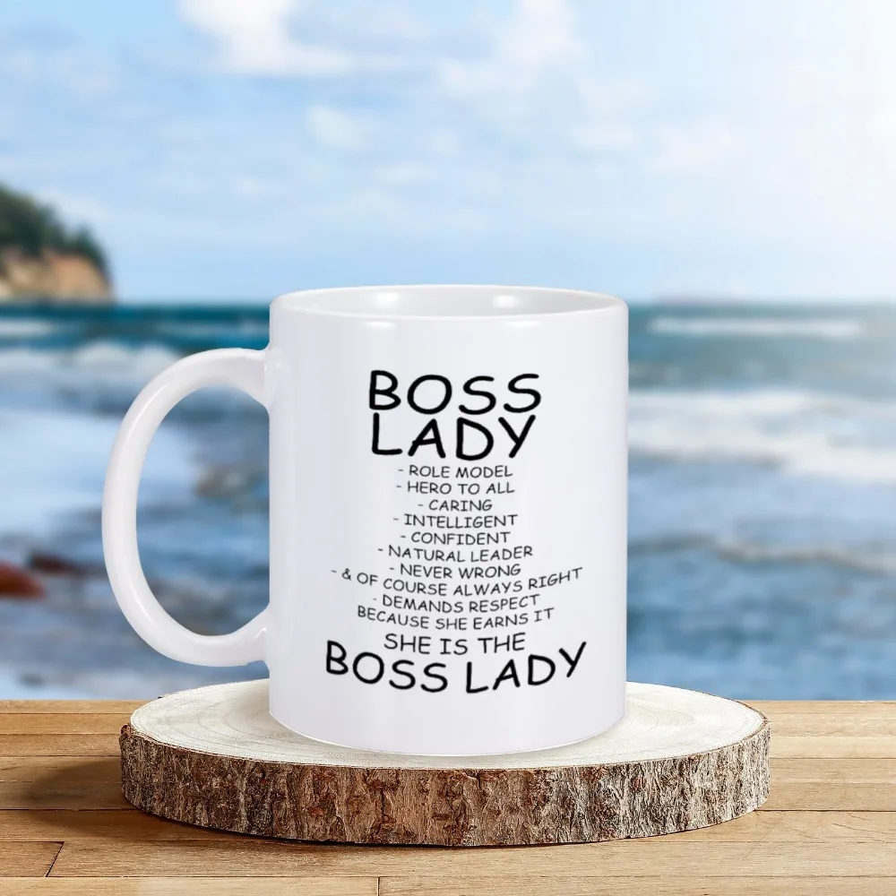 Best Christmas Gifts for Boss Lady Women 11 Oz Coffee Mug Girl Boss Lady Gifts for Women Funny Tea Milk Mug Boss Day Office Cup