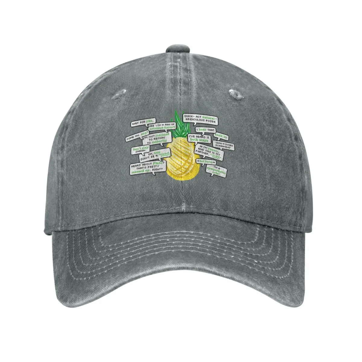 Iconic Psych Quotes ft. a Pineapple Baseball Cap Golf Cap Cosplay beach hat Men Hats Women's