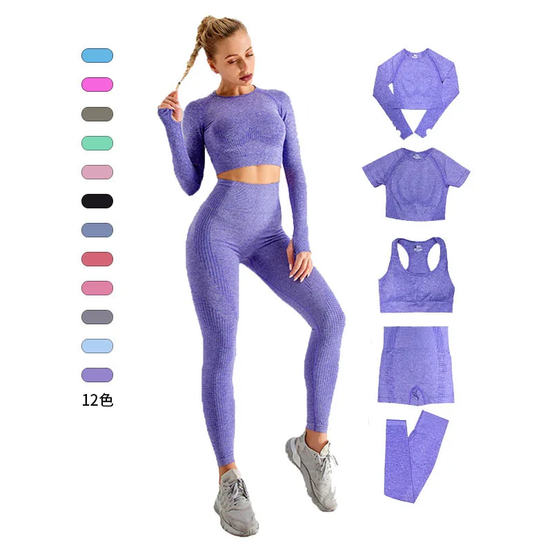 Seamless Sport Suit Yoga Suit Fitness Gym Clothes Women Gym Crop Top Yoga Shirts Bra Leggings Shorts Sportsuit Workout Outfit