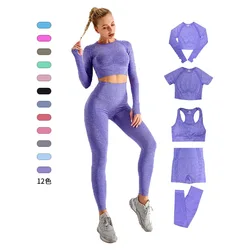 Seamless Sport Suit Yoga Suit Fitness Gym Clothes Women Gym Crop Top Yoga Shirts Bra Leggings Shorts Sportsuit Workout Outfit