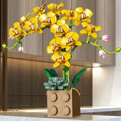 Ideas Flower Bouquet Sets Home Decor Building Blocks DIY Orchid Flowers Bonsai Bricks Assembly Toys Holiday Gifts for Girls