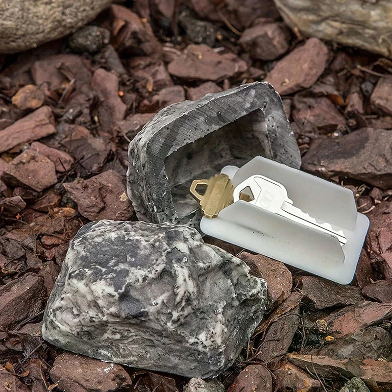 Resin Stone Key Box Fake Rock Simulated Hidden Outdoor Waterproof Safe Storage Lock Box High Quality
